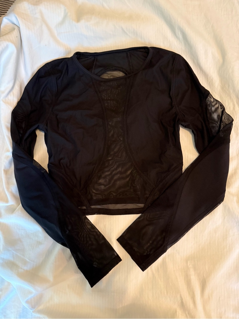 Lululemon mesh long sleeve crop top